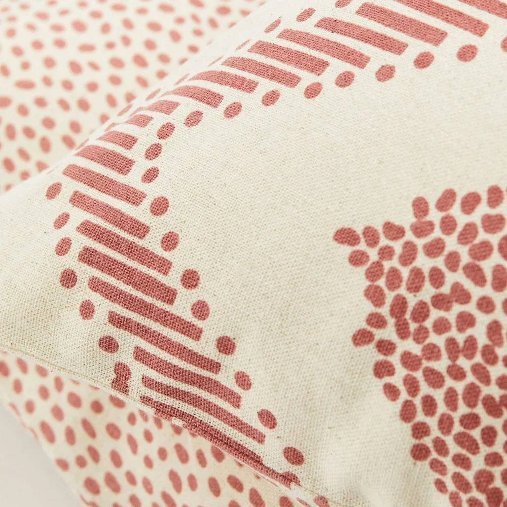 New West Elm (Set of 2) Rose & White Boho Throw Pillow Cover Case 20
